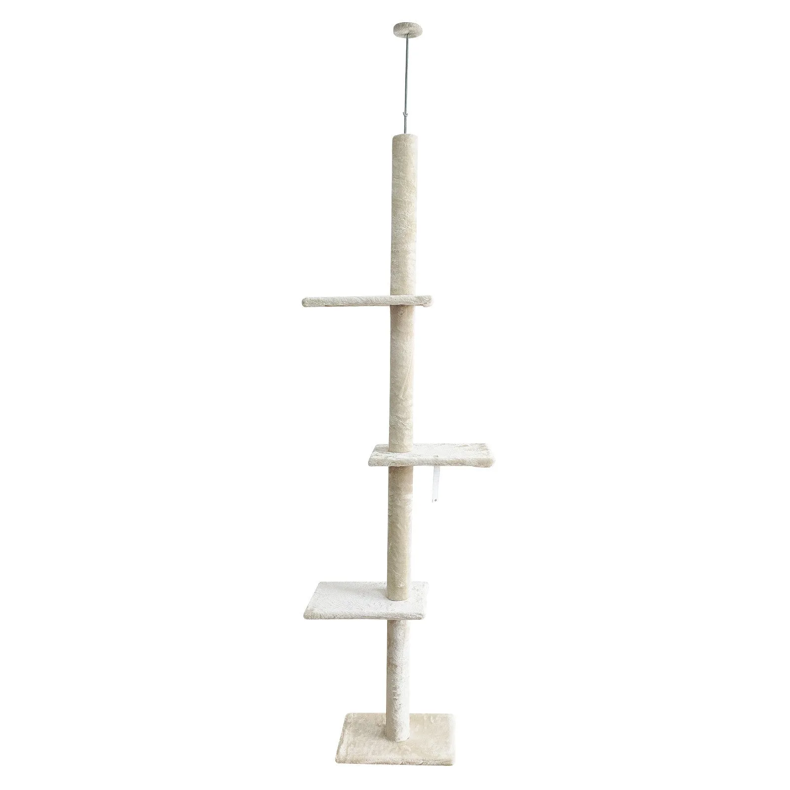 4Paws Cat Tree Scratching Post House Furniture Bed | Luxury Plush Play | 230cm | Beige