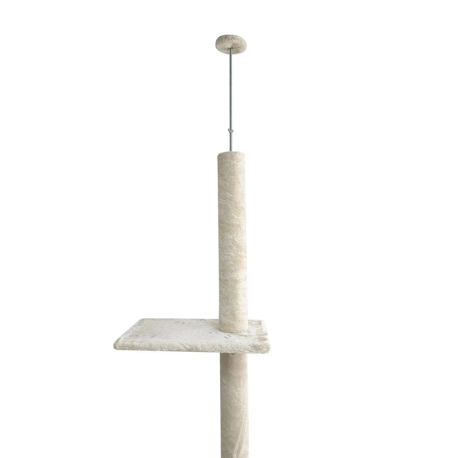 4Paws Cat Tree Scratching Post House Furniture Bed | Luxury Plush Play | 230cm | Beige