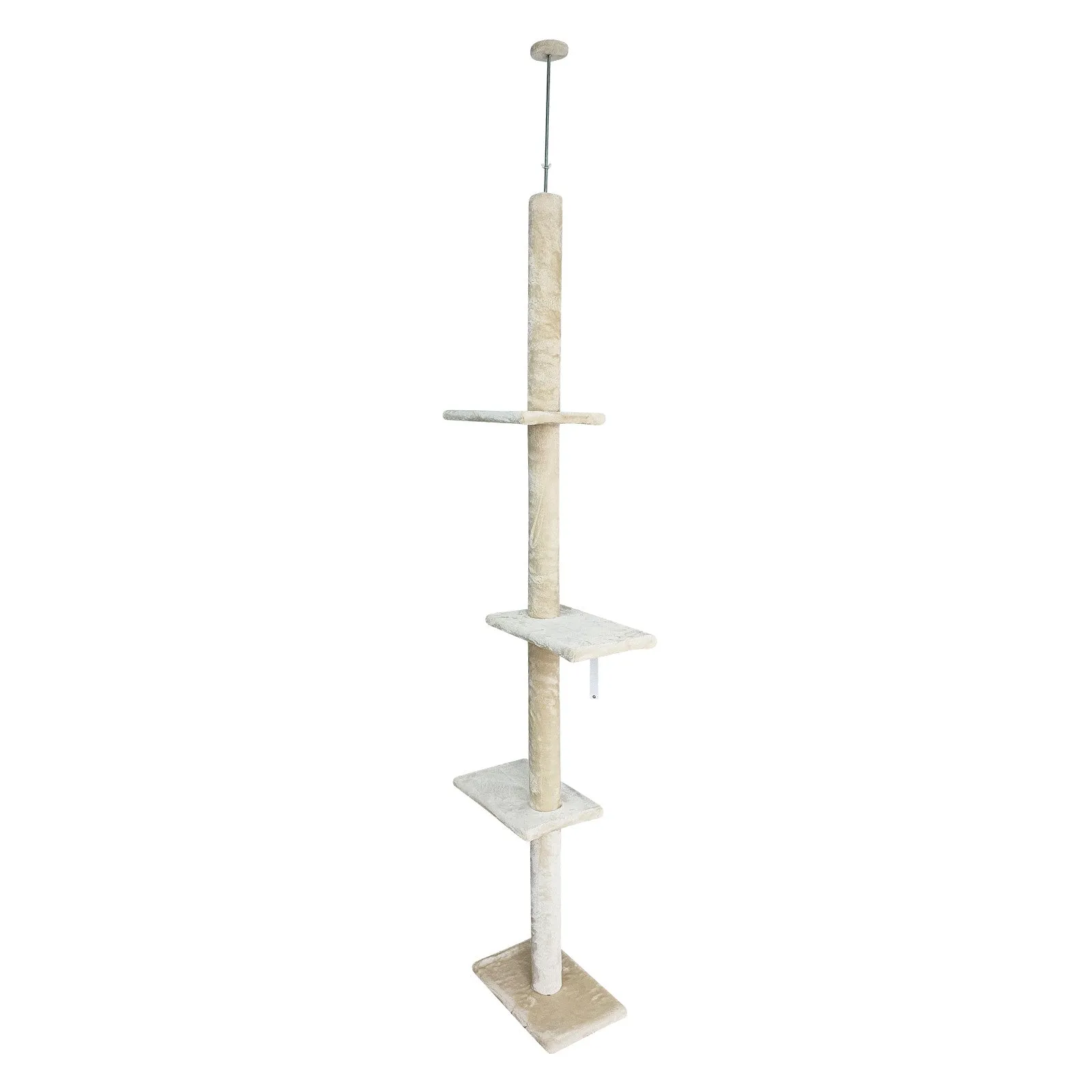 4Paws Cat Tree Scratching Post House Furniture Bed | Luxury Plush Play | 230cm | Beige