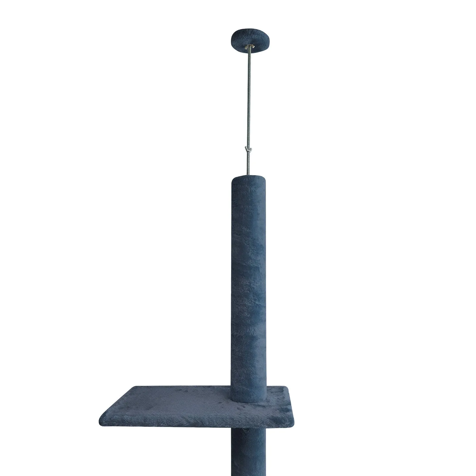 4Paws Cat Tree Scratching Post House Furniture Bed | Luxury Plush Play | 230cm | Grey