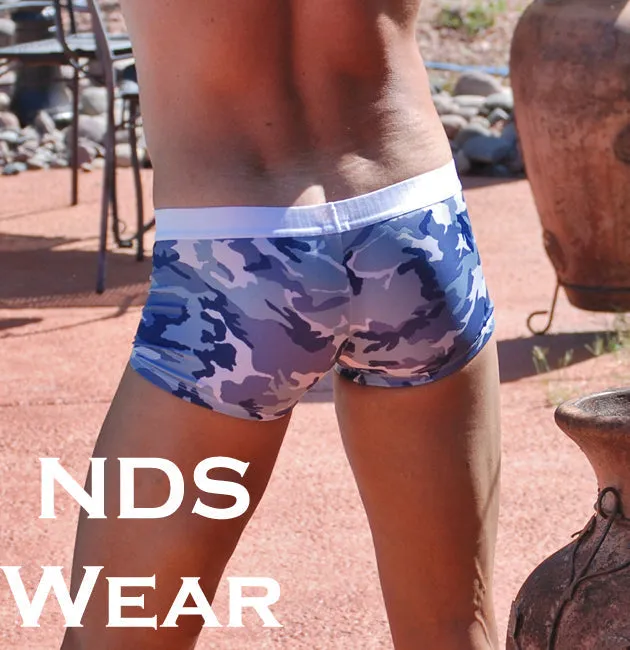 Blue Grey Camo Mens Hot Short  - BLOWOUT SALE!