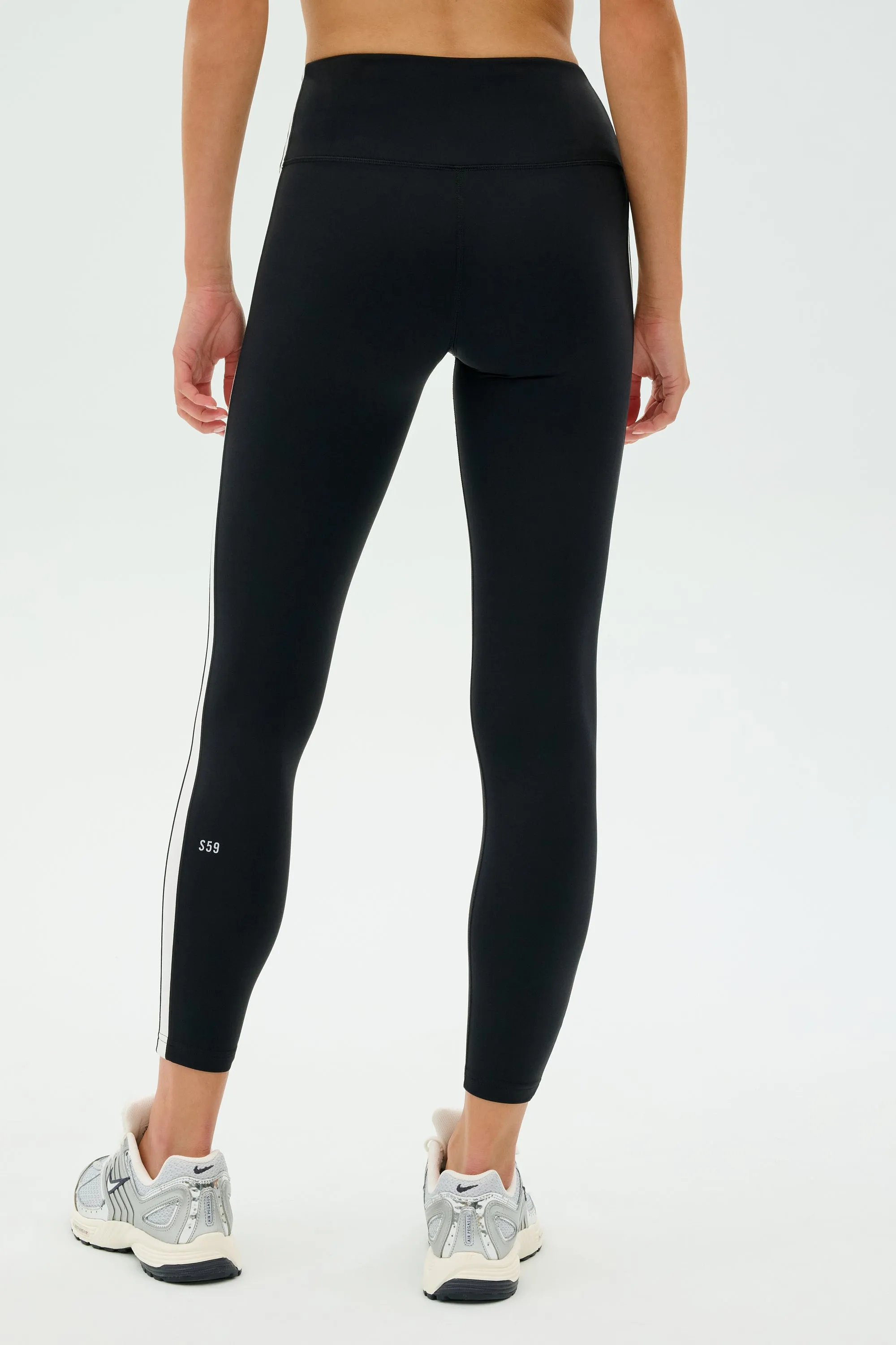 Clare High Waist Rigor 7/8 - Black/White