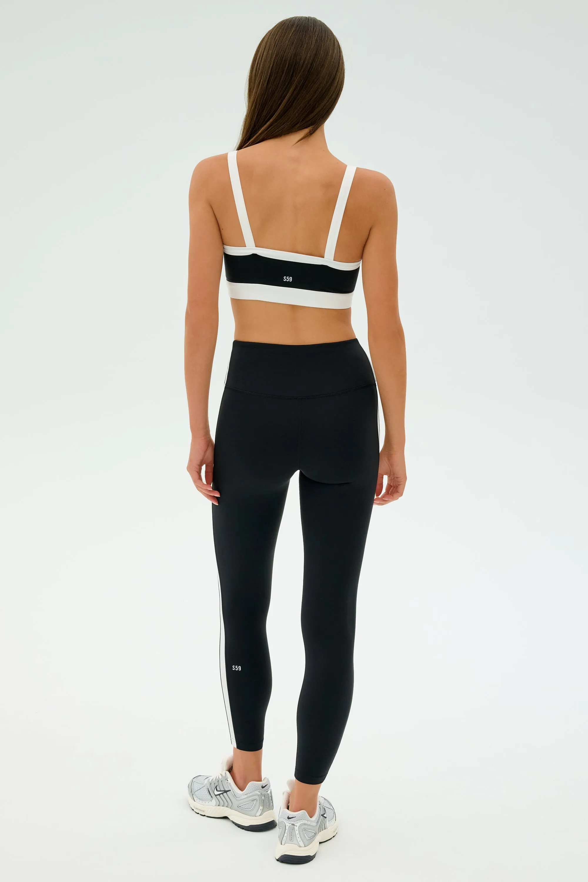 Clare High Waist Rigor 7/8 - Black/White