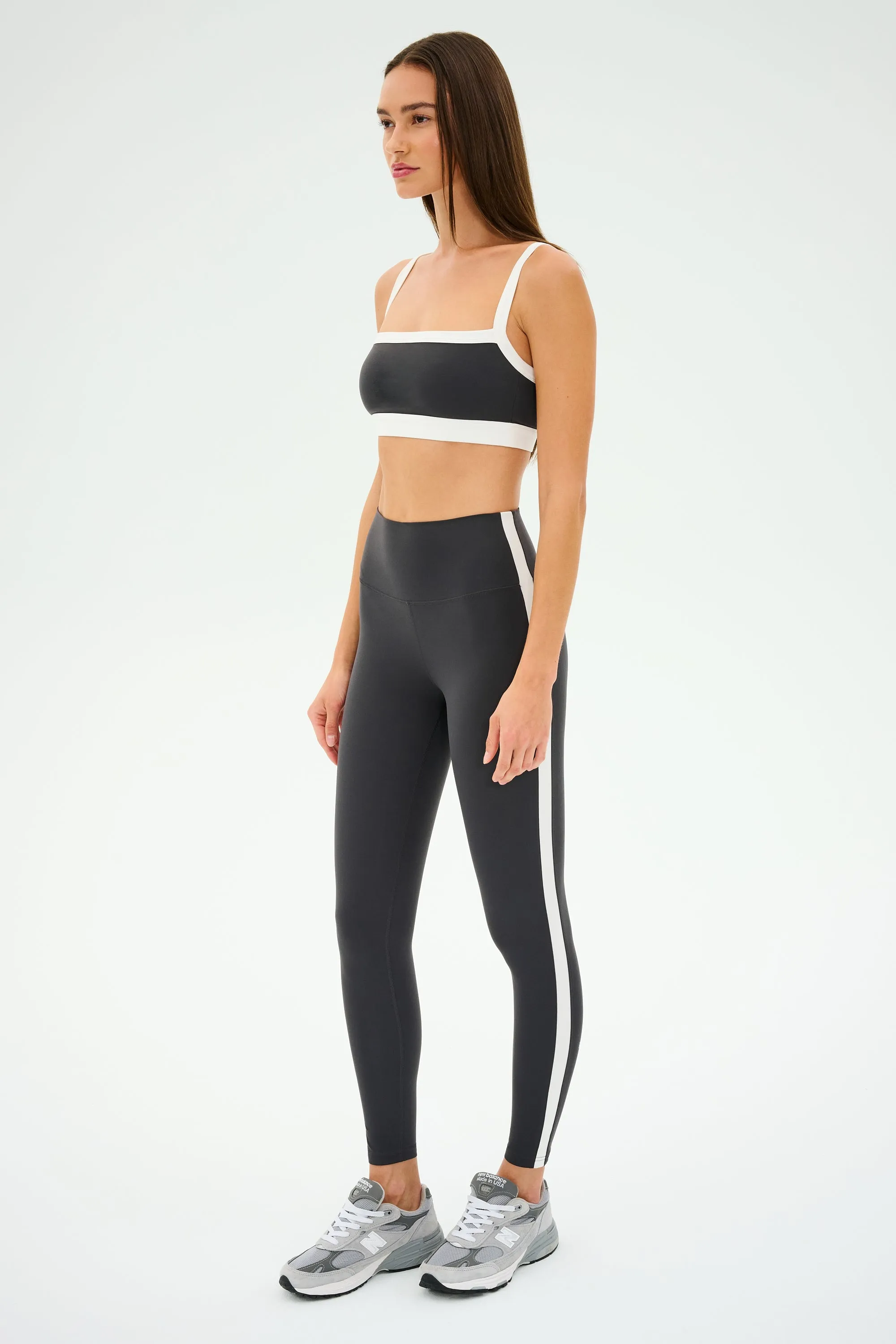 Clare High Waist Rigor 7/8 - Graphite/White