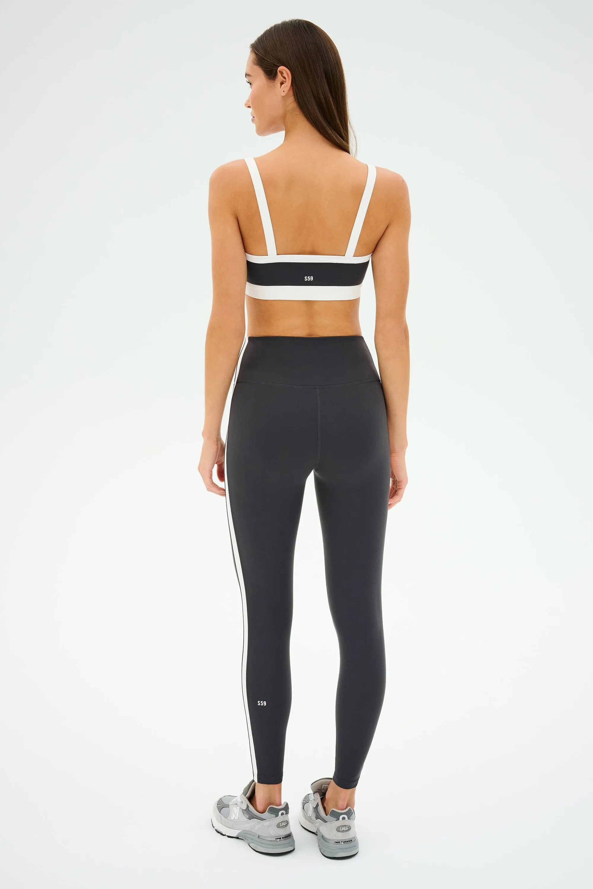 Clare High Waist Rigor 7/8 - Graphite/White