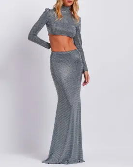 Crystal Embellished Maxi Skirt