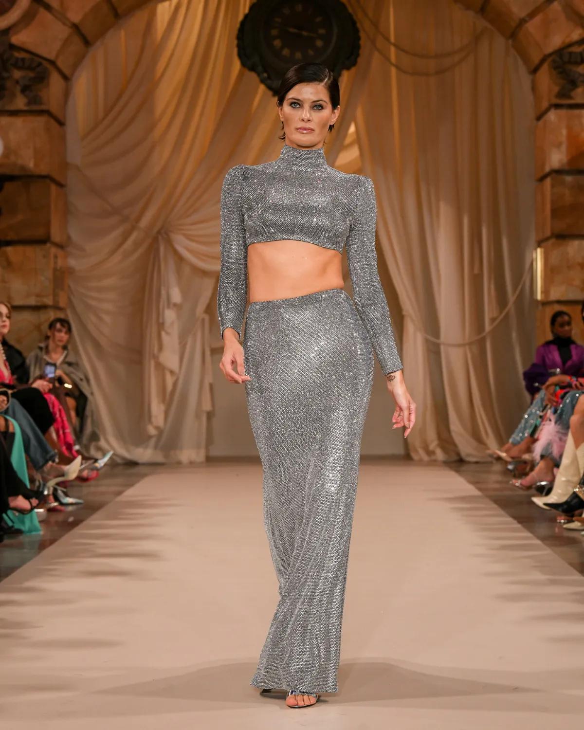 Crystal Embellished Maxi Skirt